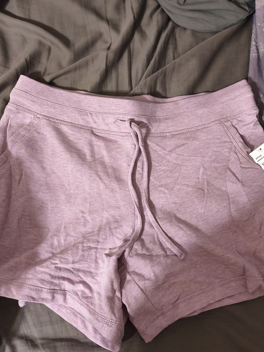 32 Degrees Cool Light Lavender Drawstring Cotton Shorts